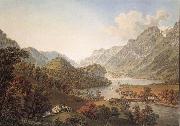 Gabriel Lory Pere Gone out of THE Aar of the Lake of Brienz painting